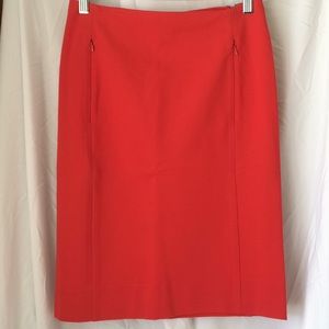 Diane Von Furstenberg red koto pencil skirt 4